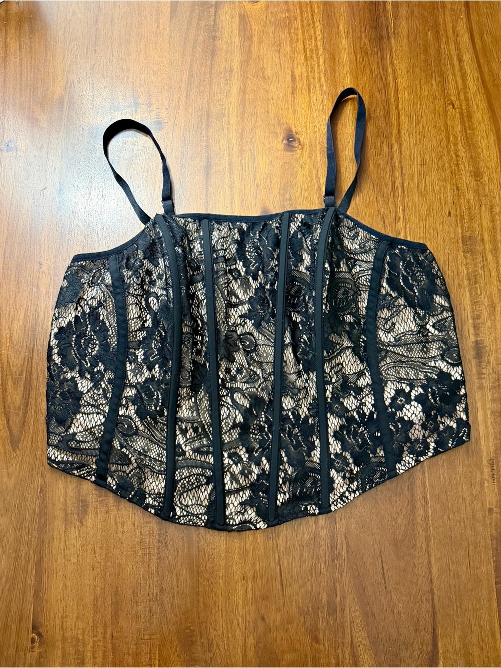 Torrid Black Lace Corset Camisole Top